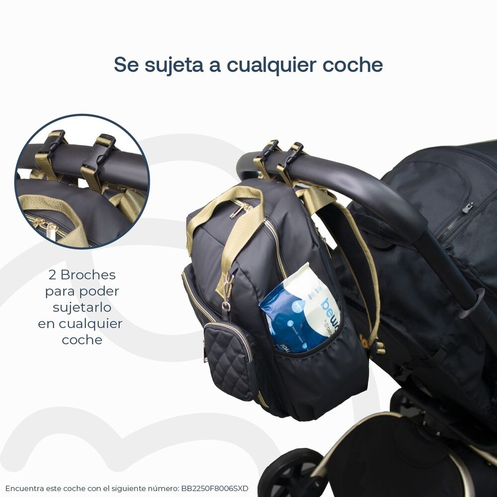 Mochila Maternal Premium Black Gold image number 4.0